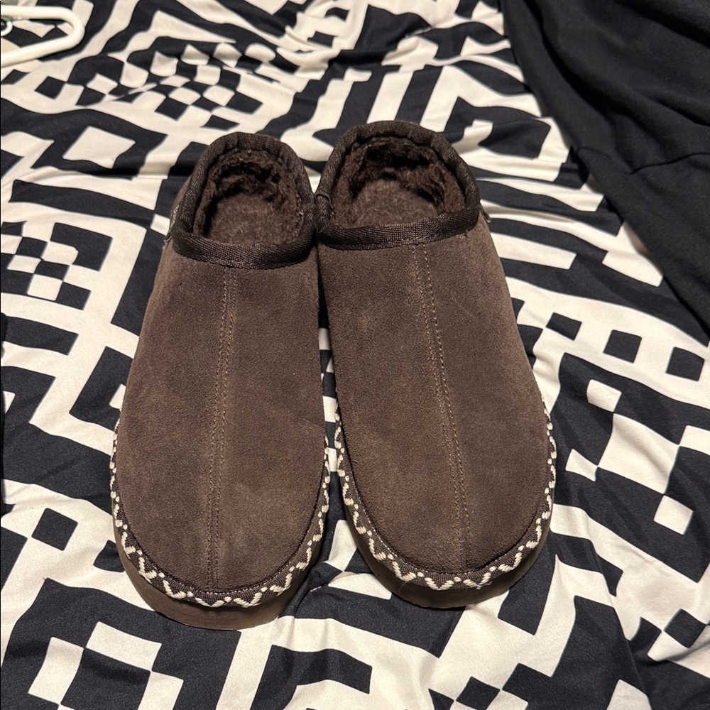BearPaw Brown Fuzzy Slippers